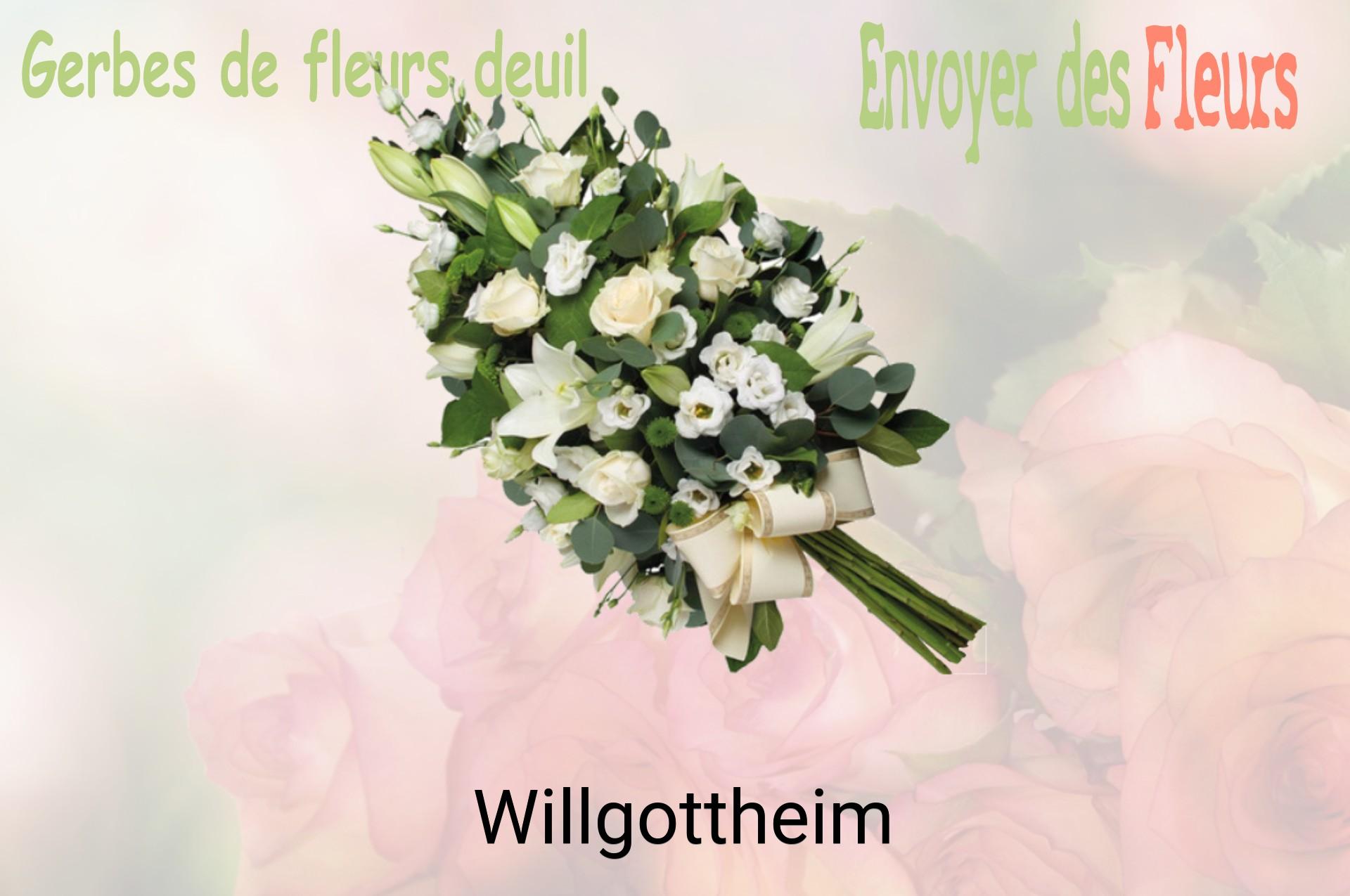 Gerbe de fleurs de deuil livrée à Willgottheim